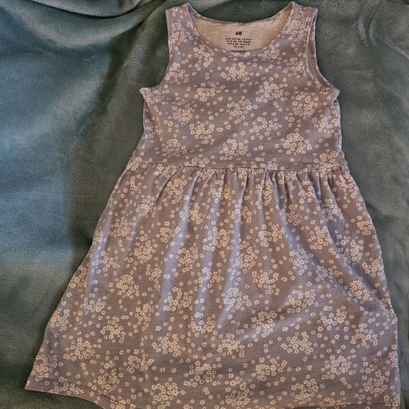 H&M Sky Blue Floral Casual Dress - Picture 2 of 4